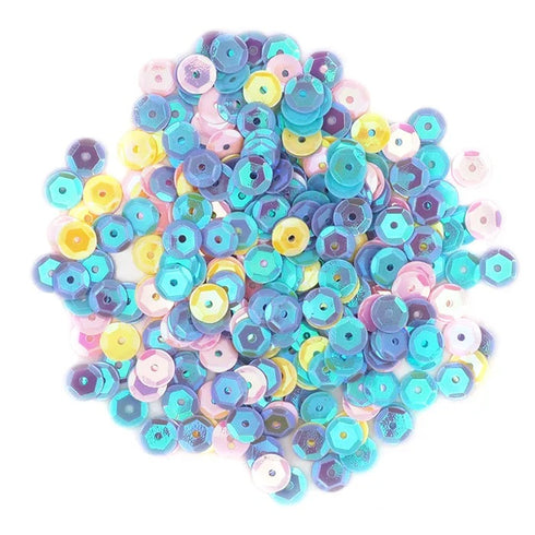 Yellow, Pink & Blue Craft Sequins